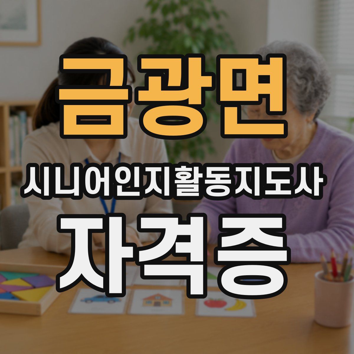 금광면 시니어인지활동지도사 자격증
