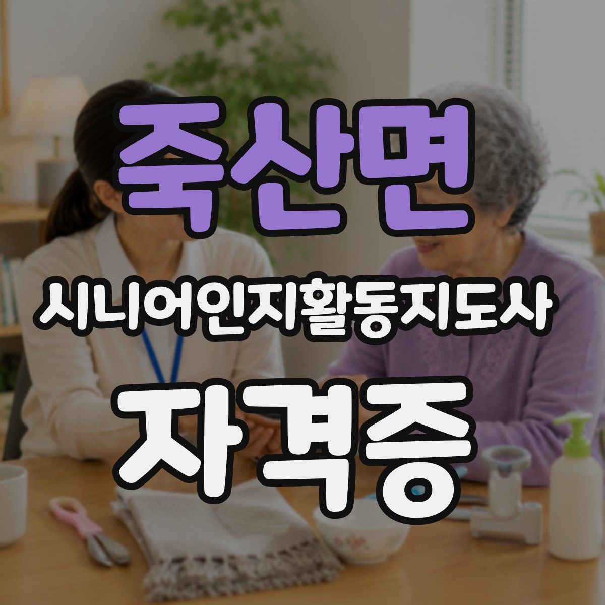 죽산면 시니어인지활동지도사 자격증