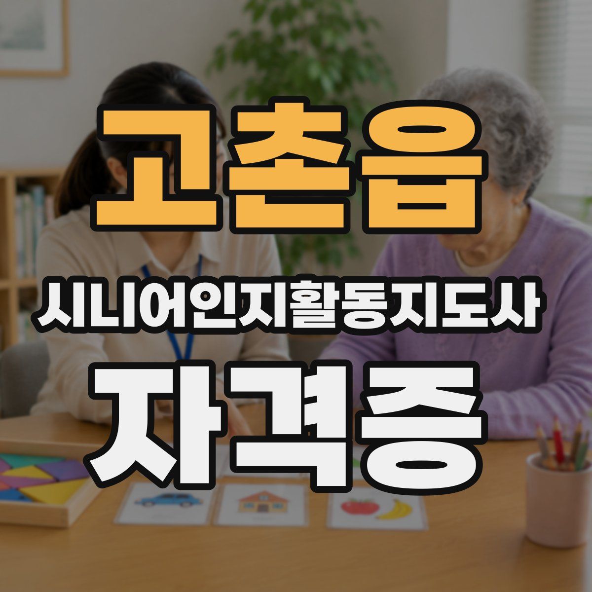 고촌읍 시니어인지활동지도사 자격증