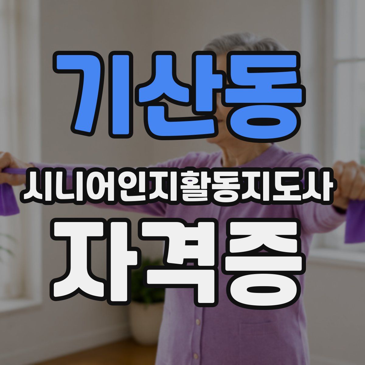 기산동 시니어인지활동지도사 자격증