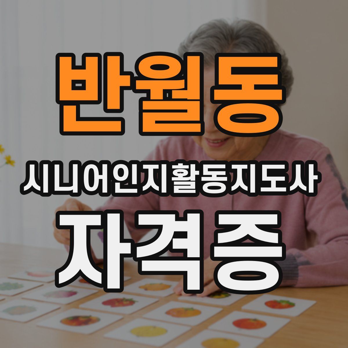 반월동 시니어인지활동지도사 자격증
