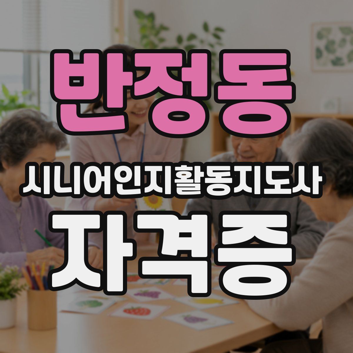 반정동 시니어인지활동지도사 자격증