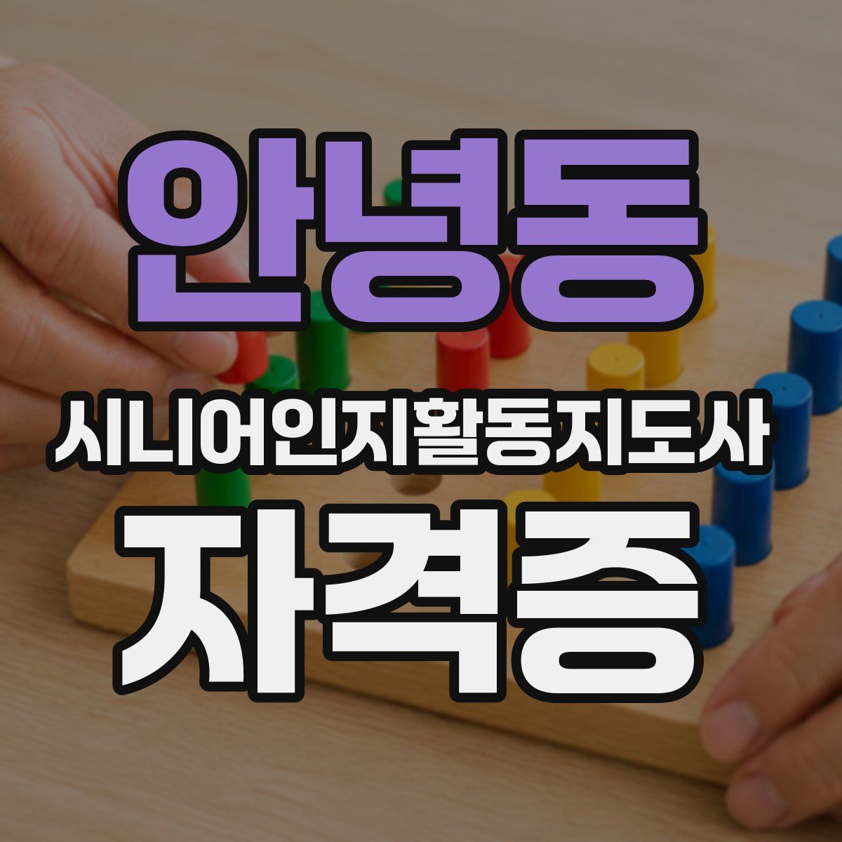 안녕동 시니어인지활동지도사 자격증