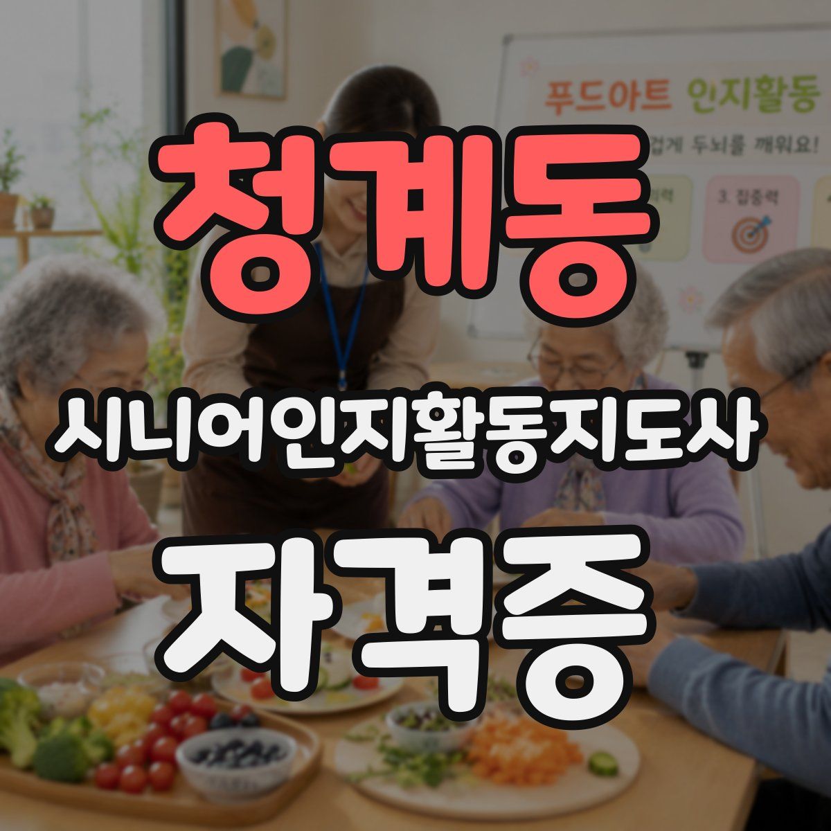 청계동 시니어인지활동지도사 자격증