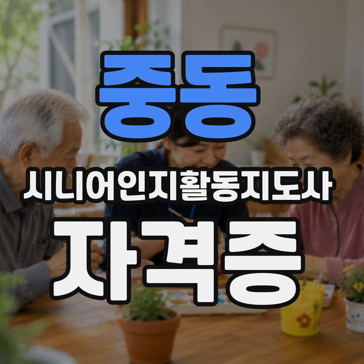 중동 시니어인지활동지도사 자격증