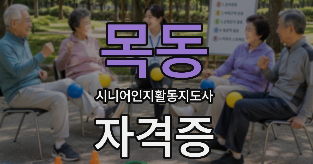 목동 시니어인지활동지도사 자격증