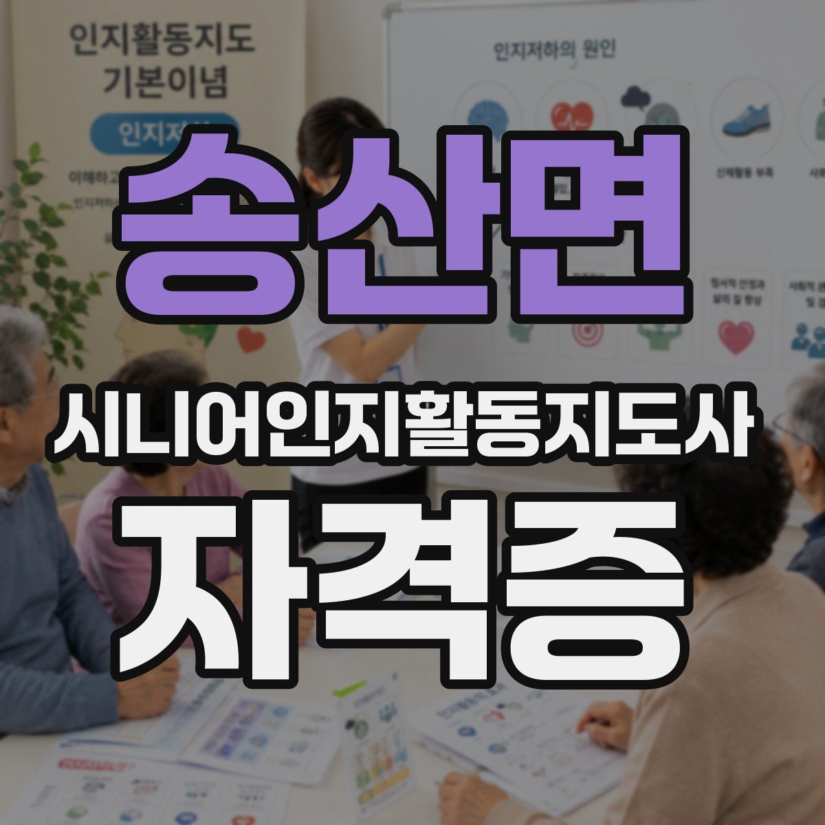 송산면 시니어인지활동지도사 자격증