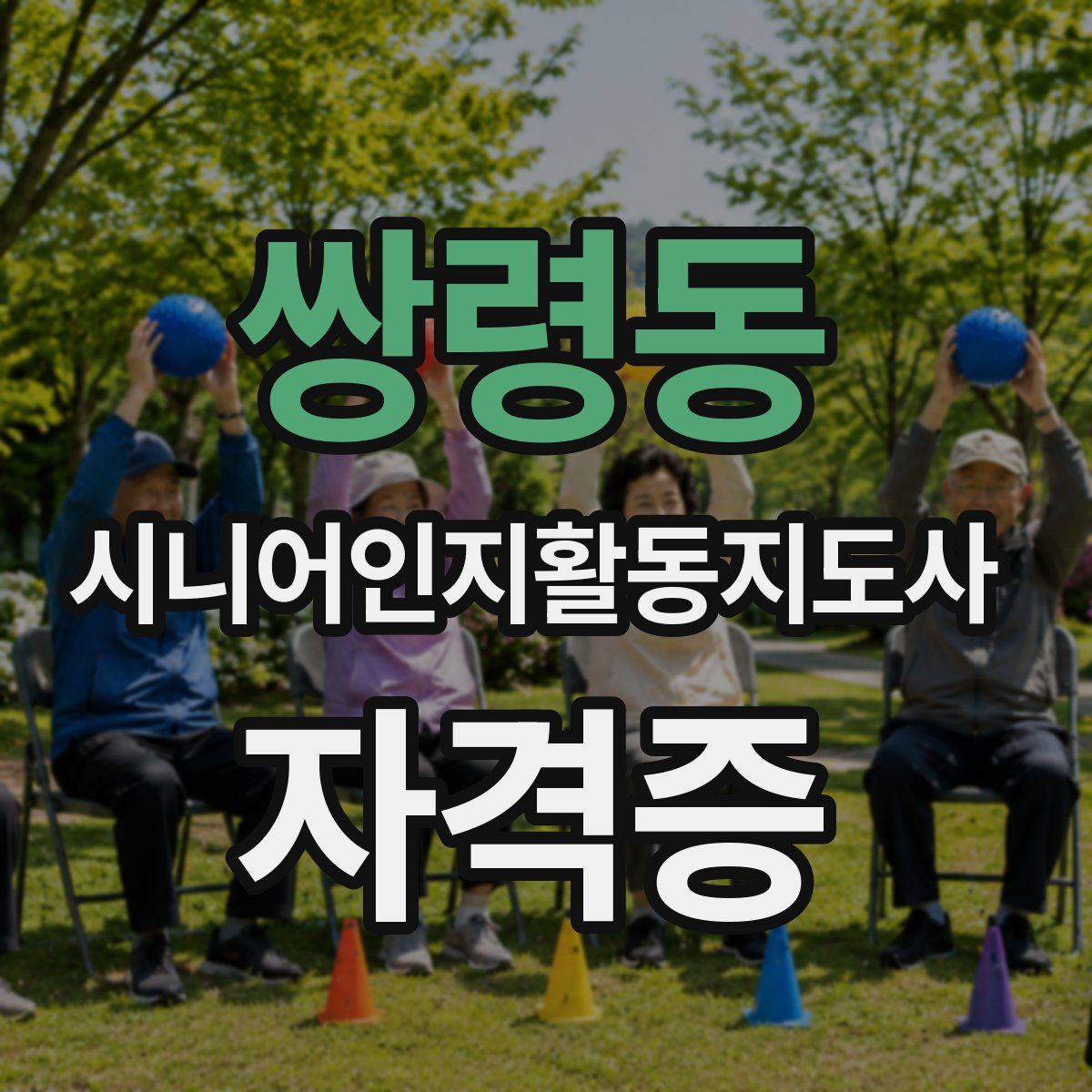 쌍령동 시니어인지활동지도사 자격증