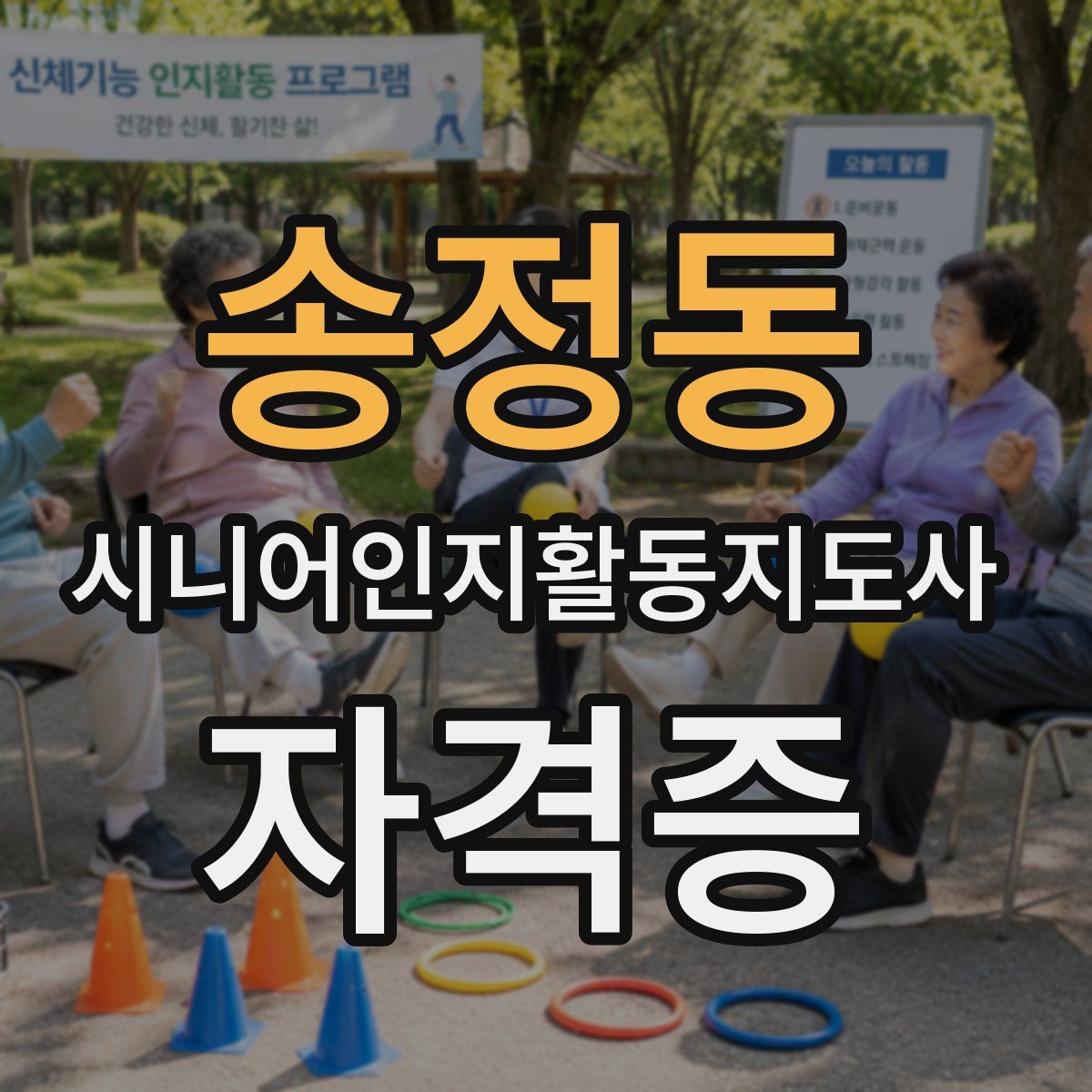 송정동 시니어인지활동지도사 자격증
