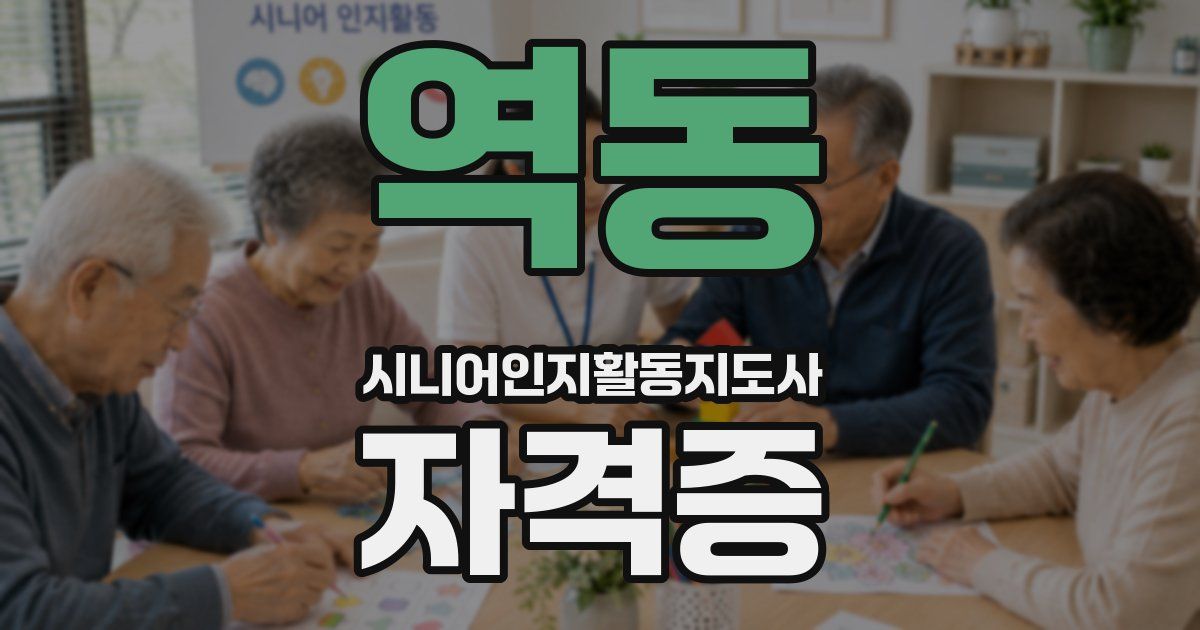역동 시니어인지활동지도사 자격증