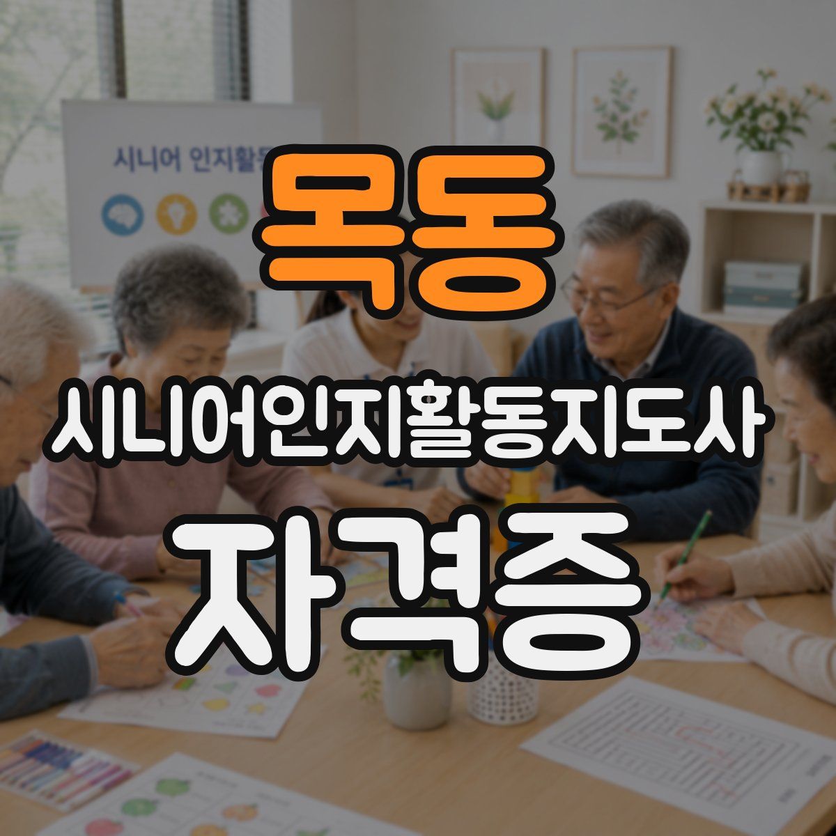목동 시니어인지활동지도사 자격증