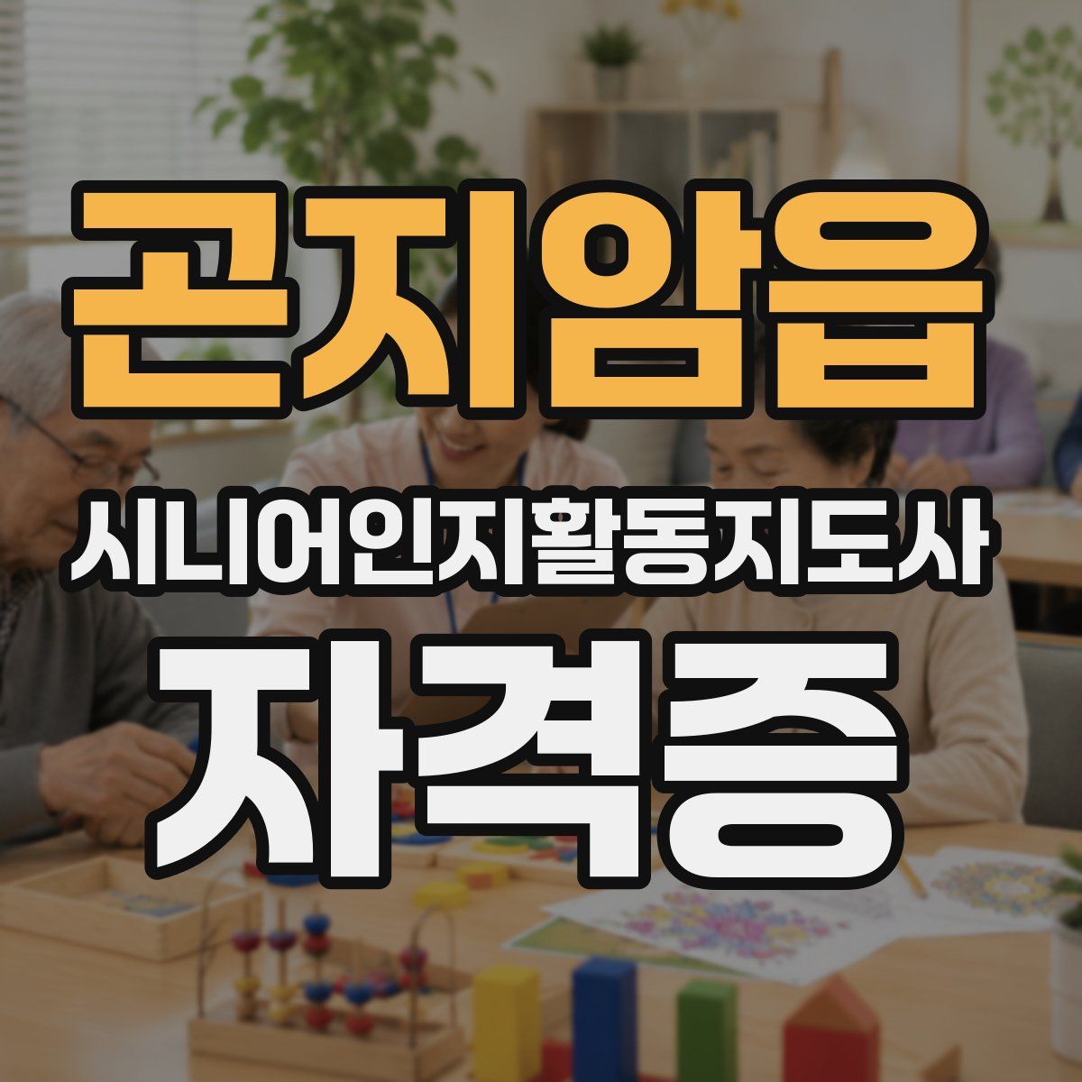 곤지암읍 시니어인지활동지도사 자격증