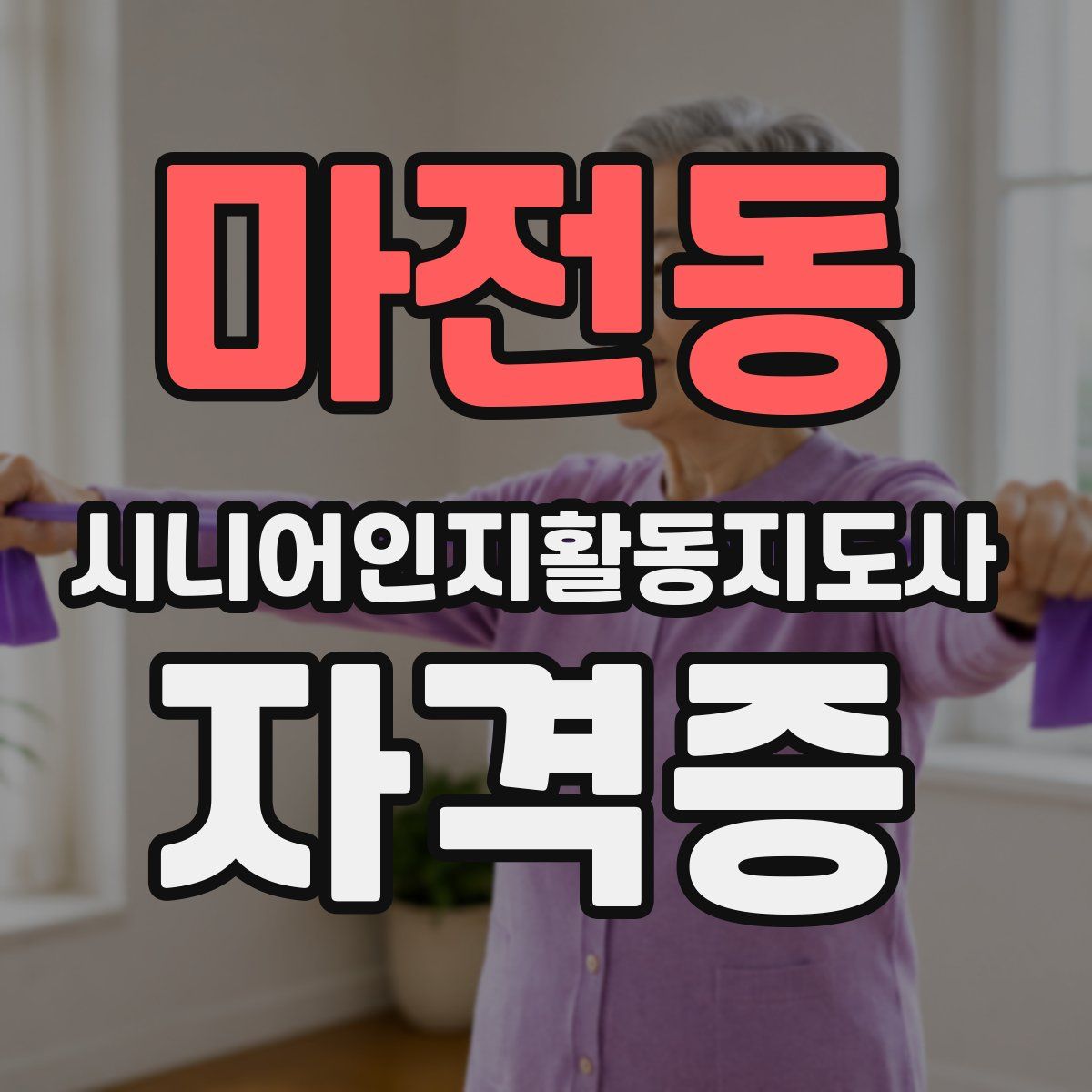마전동 시니어인지활동지도사 자격증