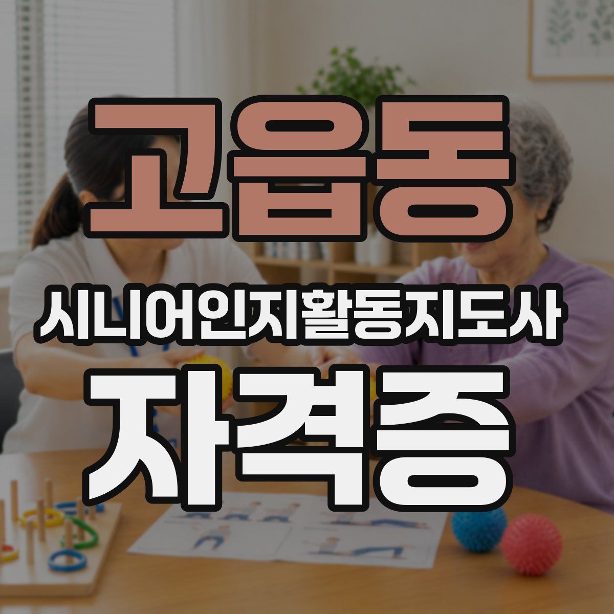 고읍동 시니어인지활동지도사 자격증