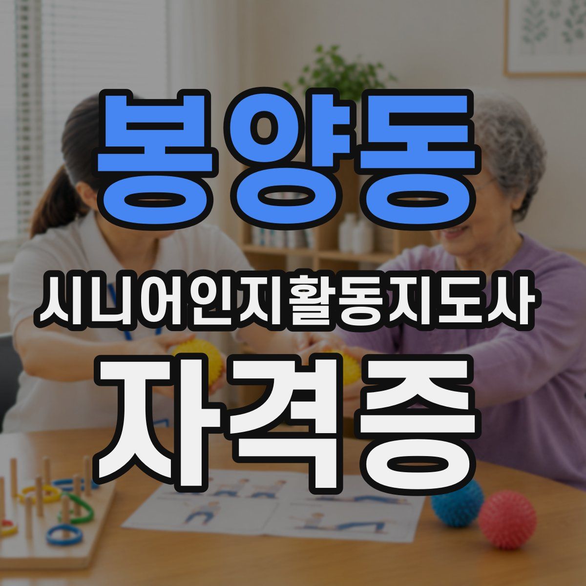 봉양동 시니어인지활동지도사 자격증