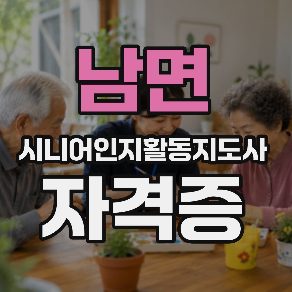 남면 시니어인지활동지도사 자격증