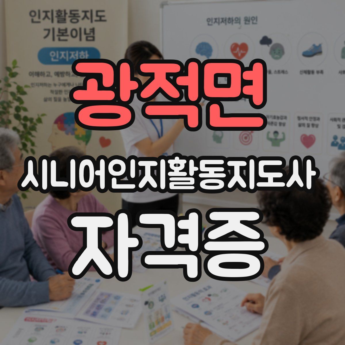광적면 시니어인지활동지도사 자격증