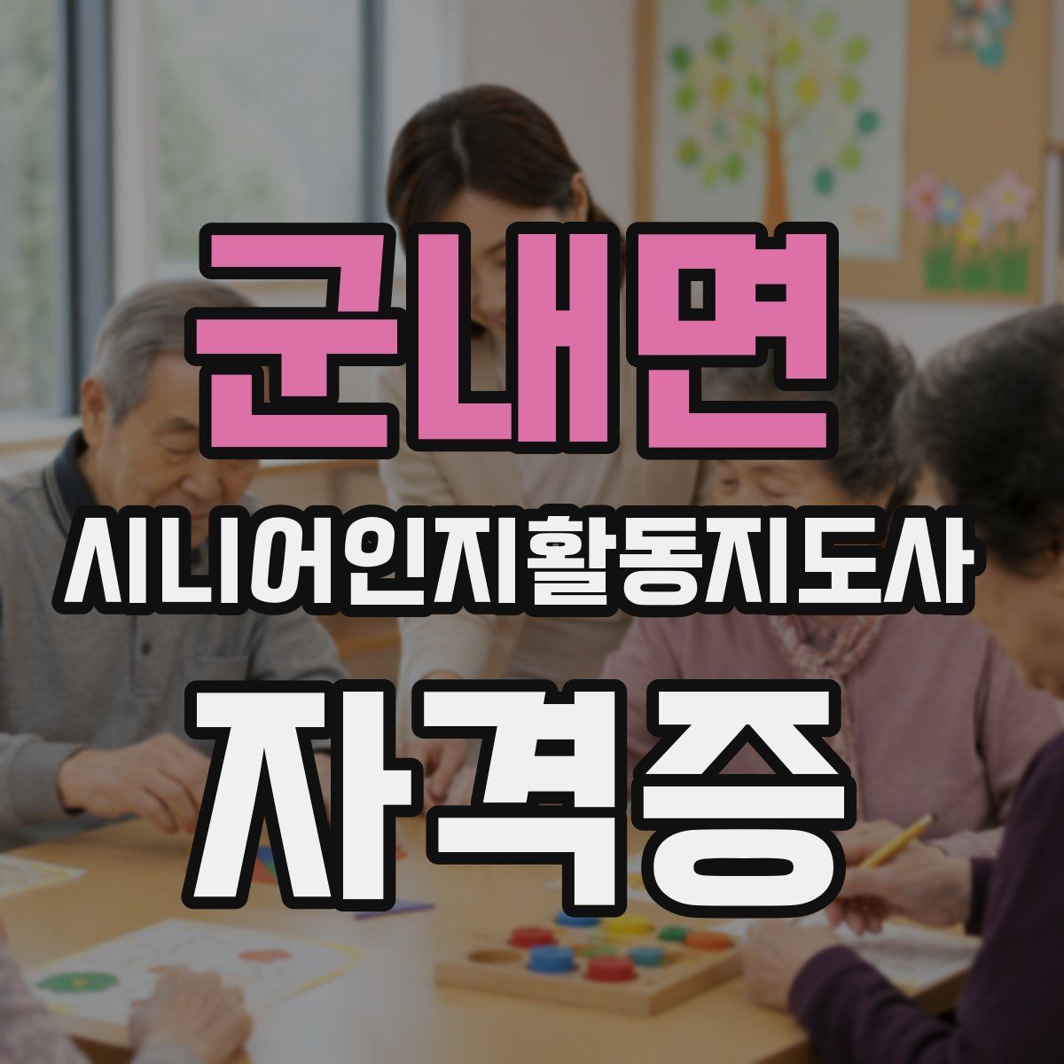 군내면 시니어인지활동지도사 자격증