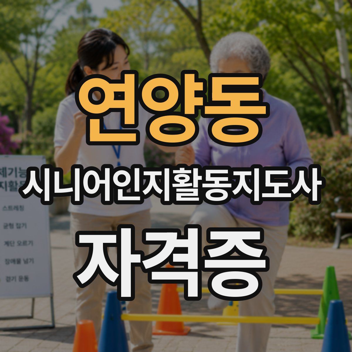 연양동 시니어인지활동지도사 자격증
