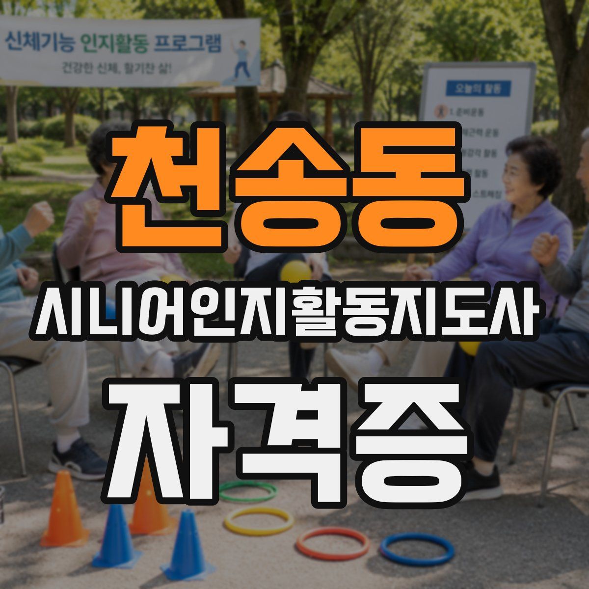 천송동 시니어인지활동지도사 자격증
