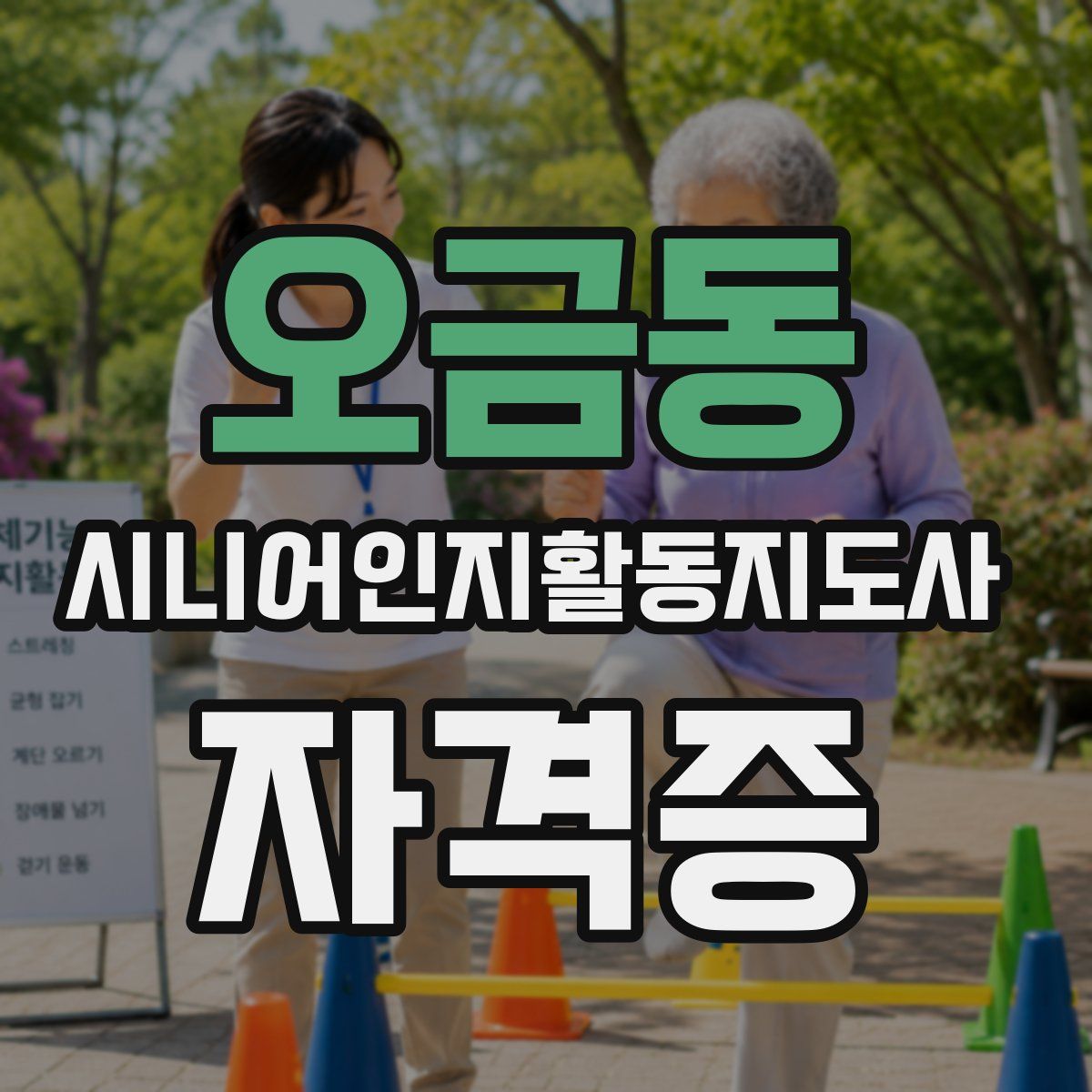 오금동 시니어인지활동지도사 자격증