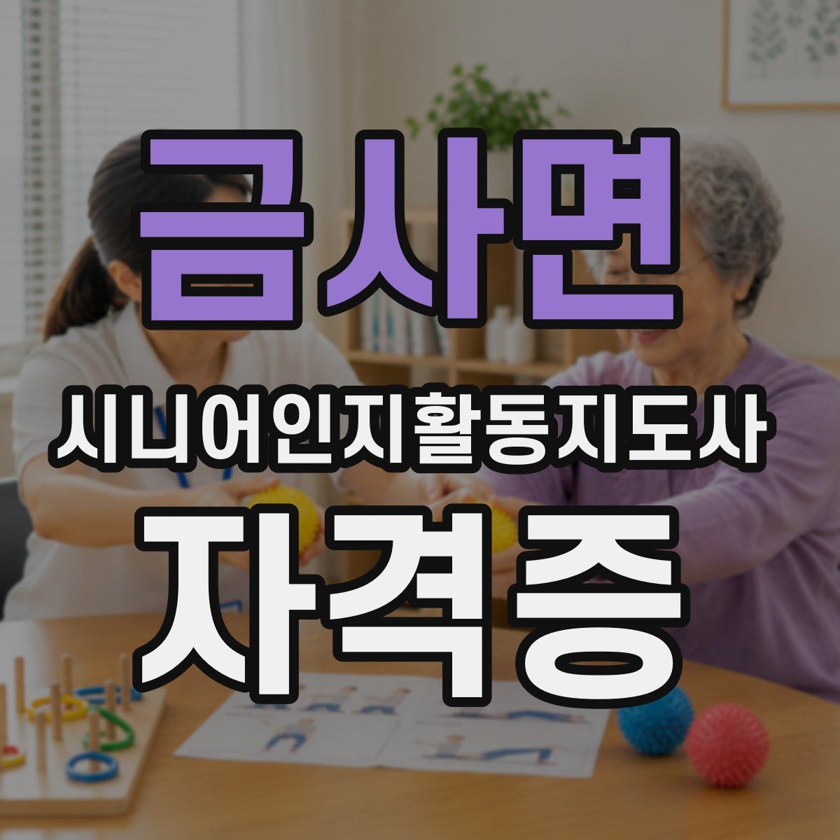 금사면 시니어인지활동지도사 자격증