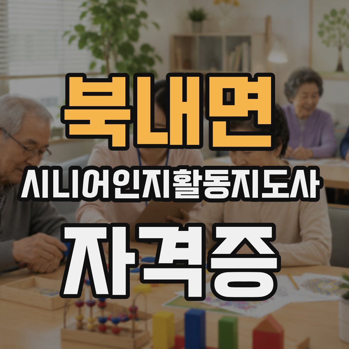 북내면 시니어인지활동지도사 자격증