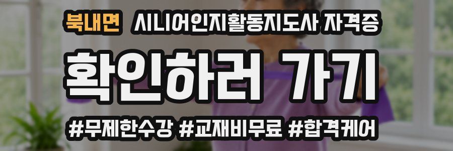 북내면 시니어인지활동지도사 자격증