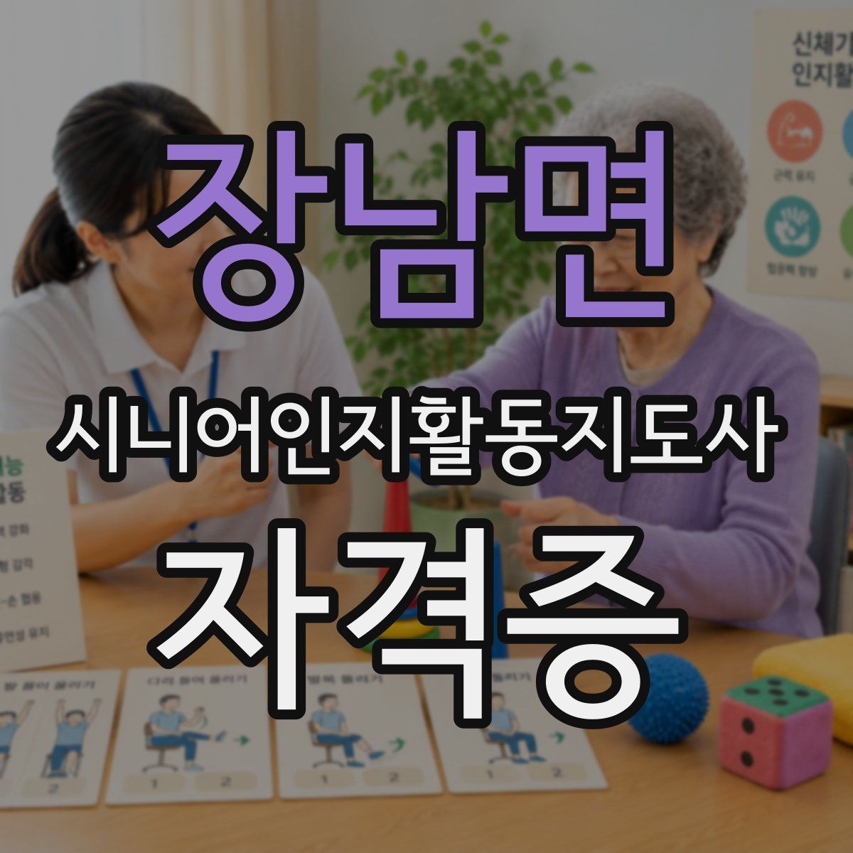 장남면 시니어인지활동지도사 자격증