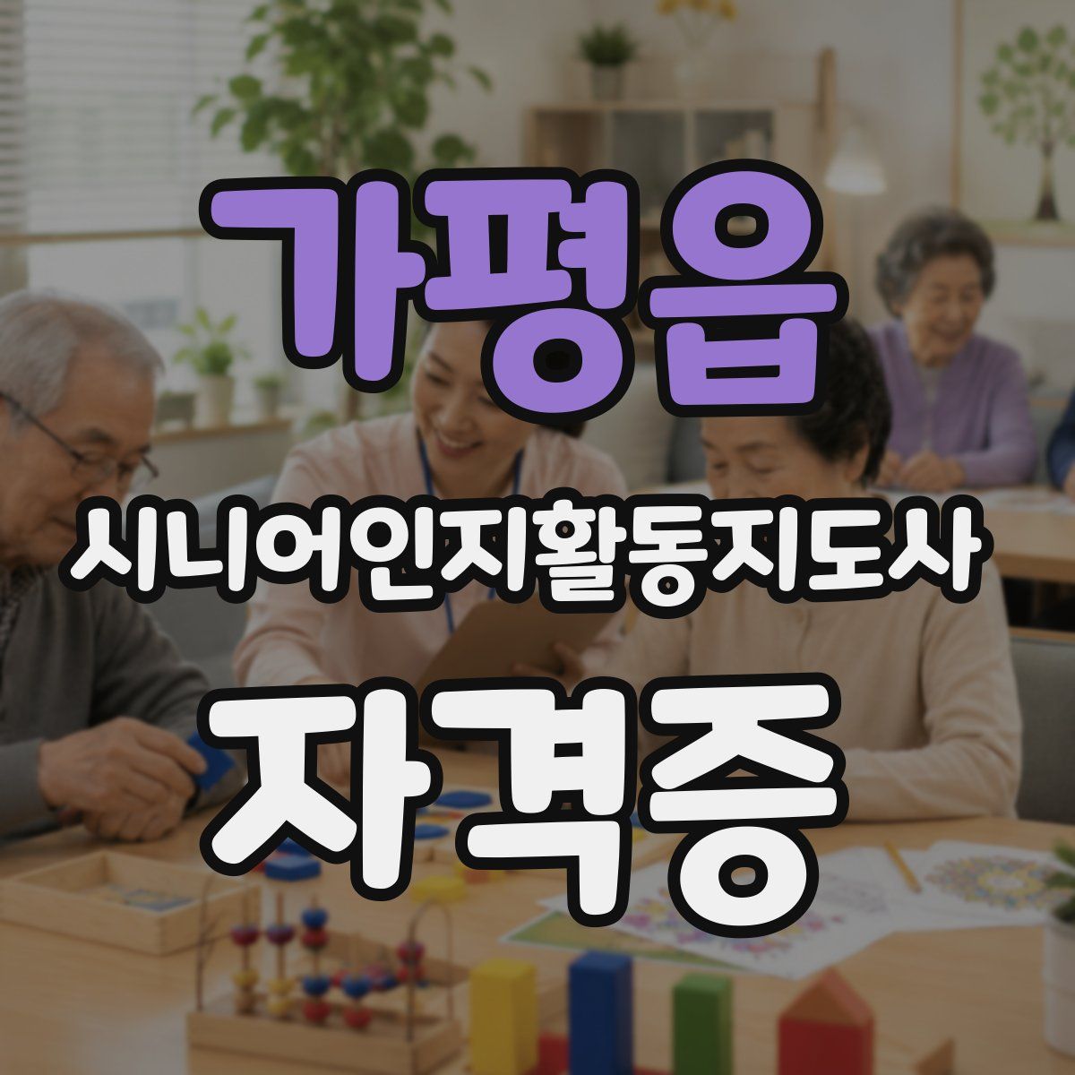 가평읍 시니어인지활동지도사 자격증