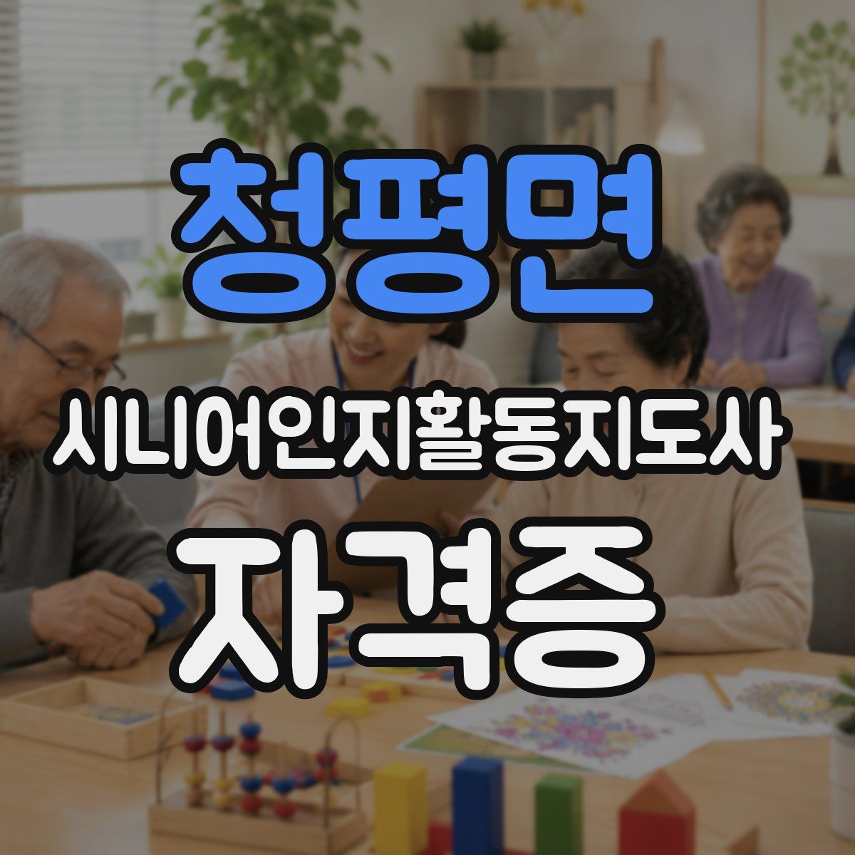 청평면 시니어인지활동지도사 자격증