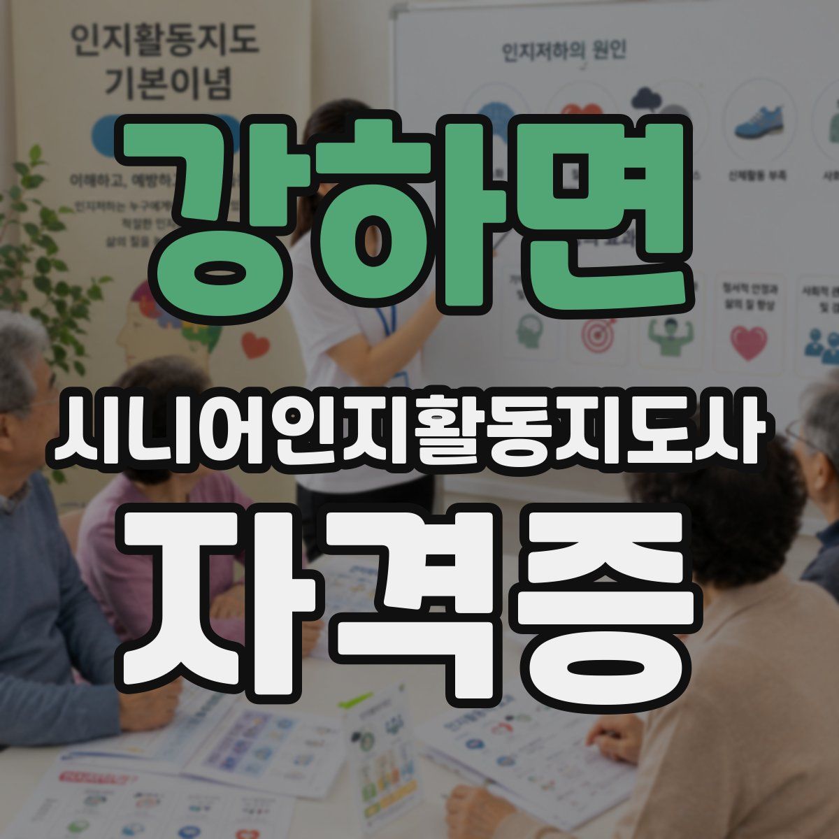 강하면 시니어인지활동지도사 자격증