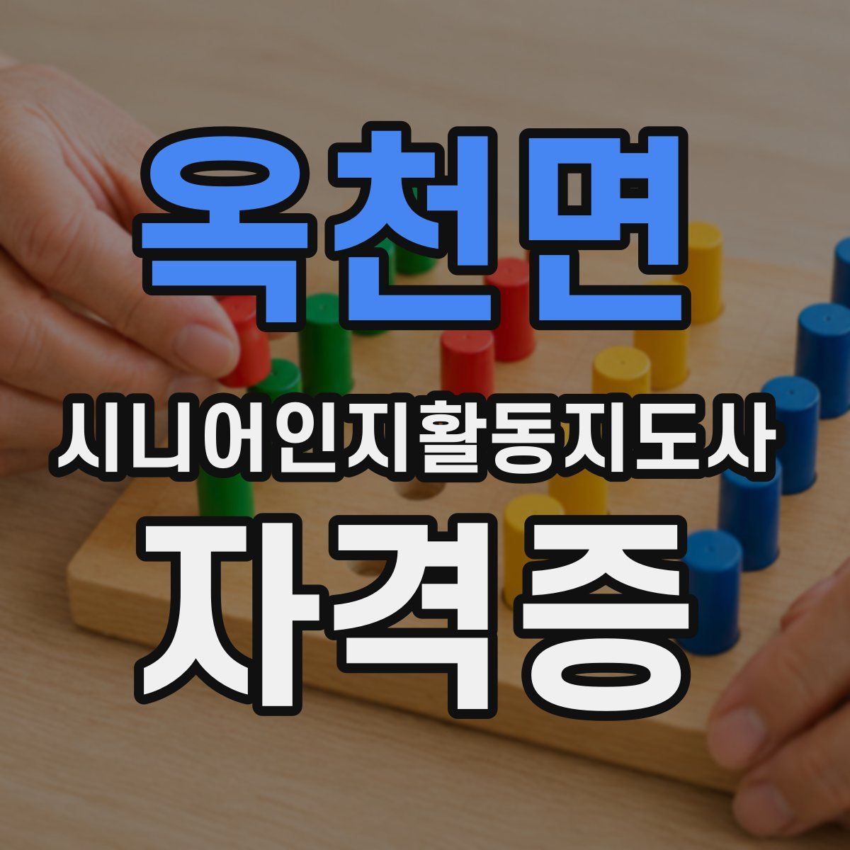 옥천면 시니어인지활동지도사 자격증