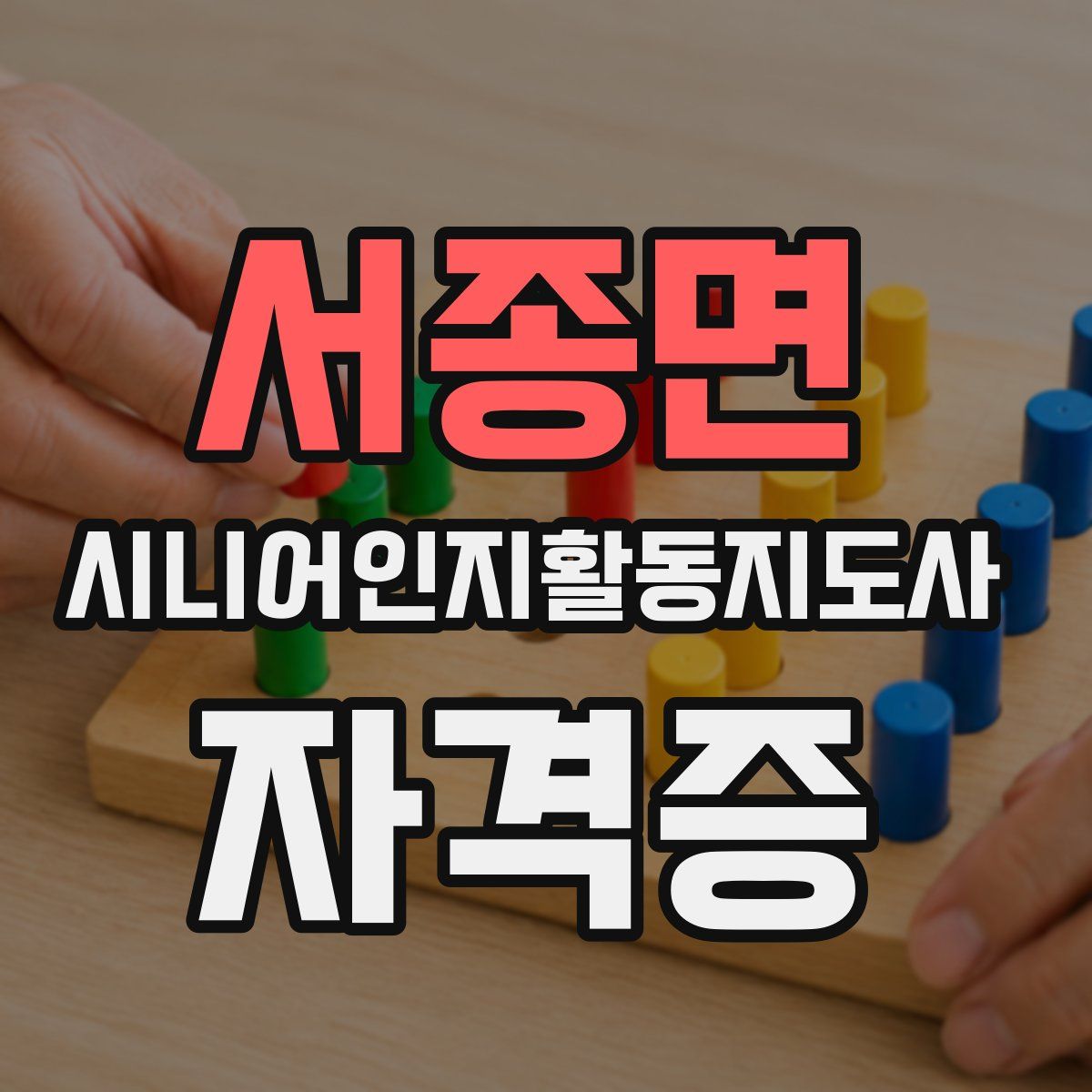 서종면 시니어인지활동지도사 자격증