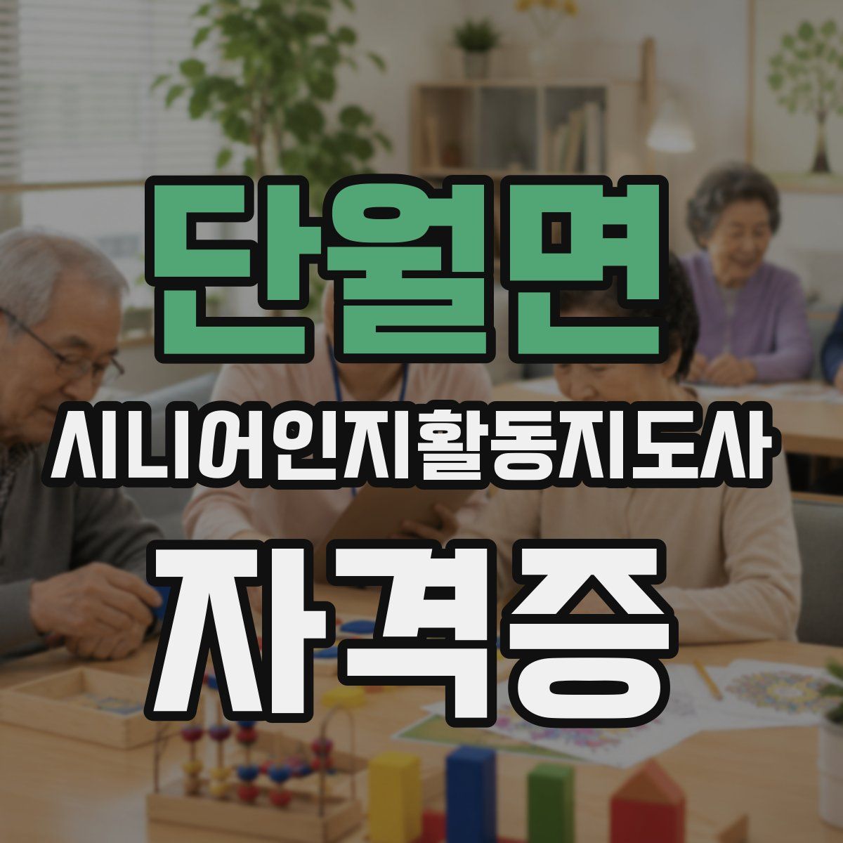 단월면 시니어인지활동지도사 자격증