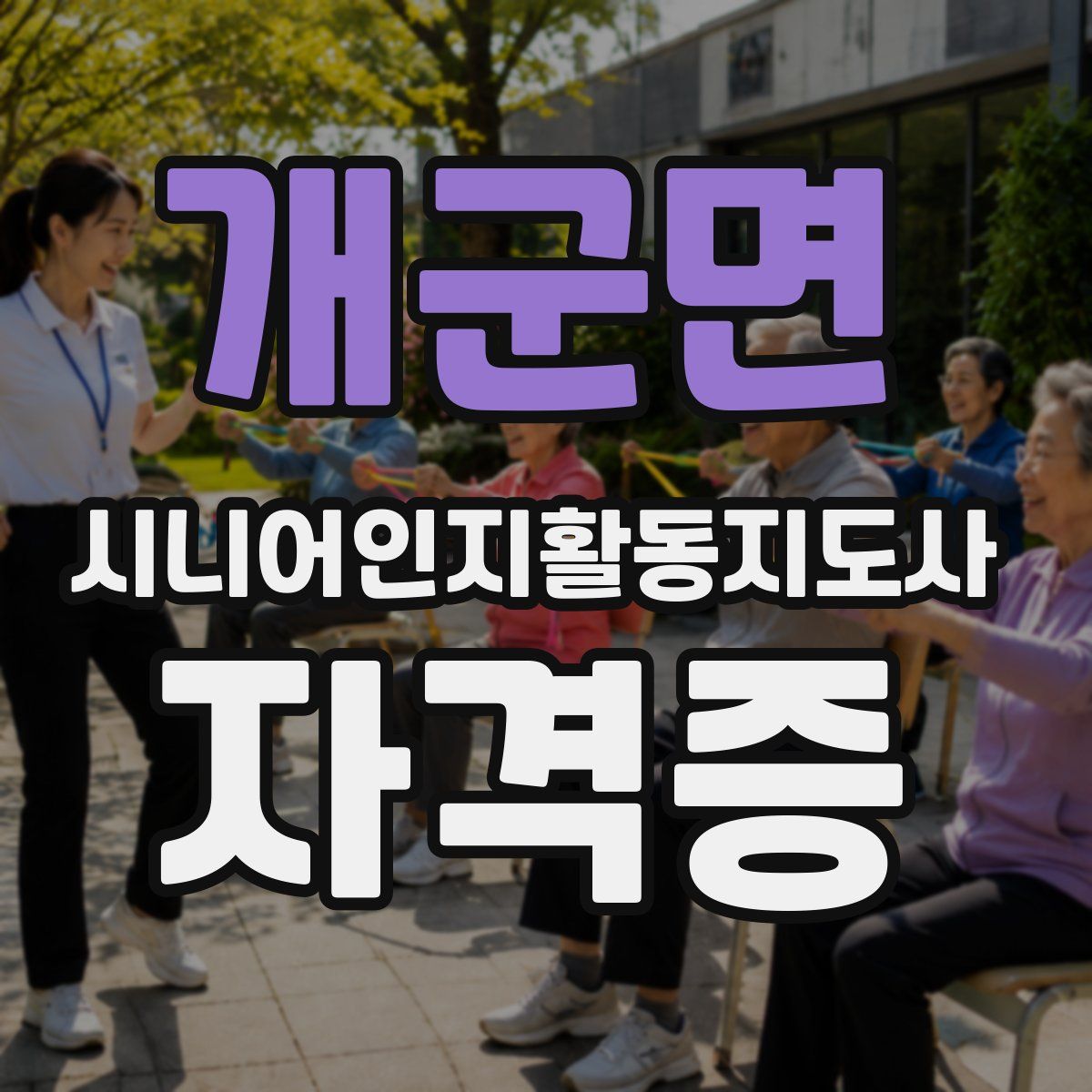 개군면 시니어인지활동지도사 자격증