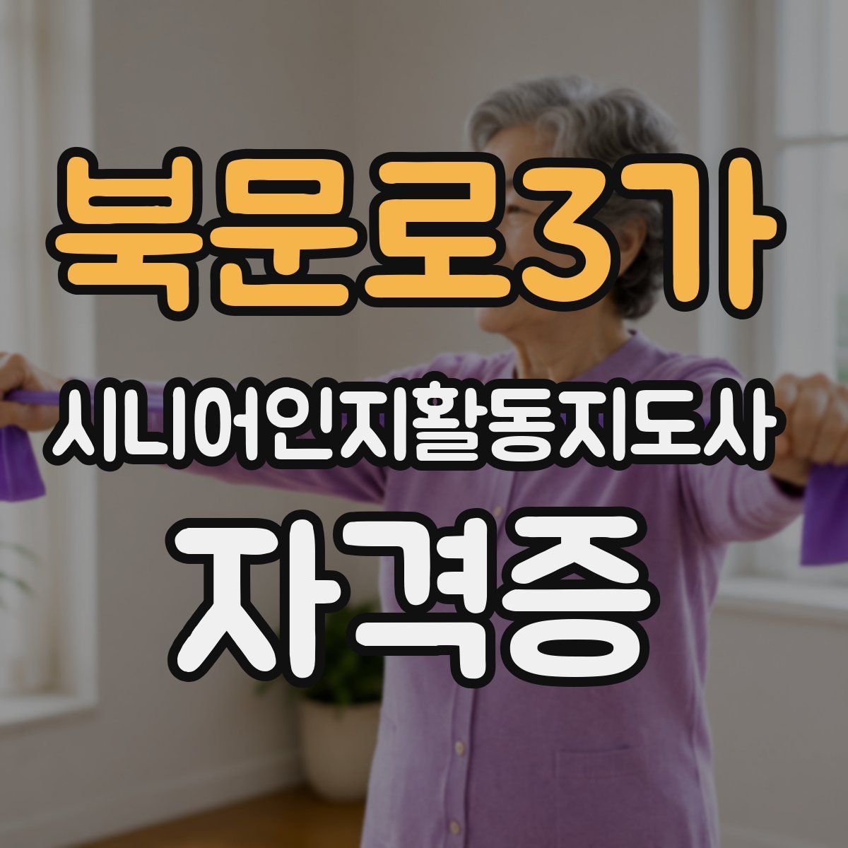 북문로3가 시니어인지활동지도사 자격증