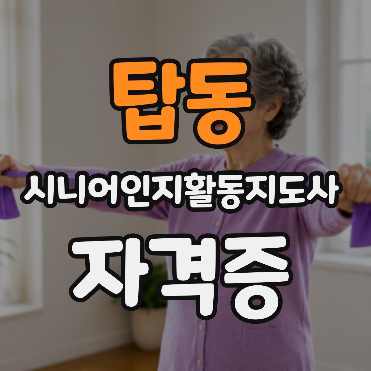 탑동 시니어인지활동지도사 자격증