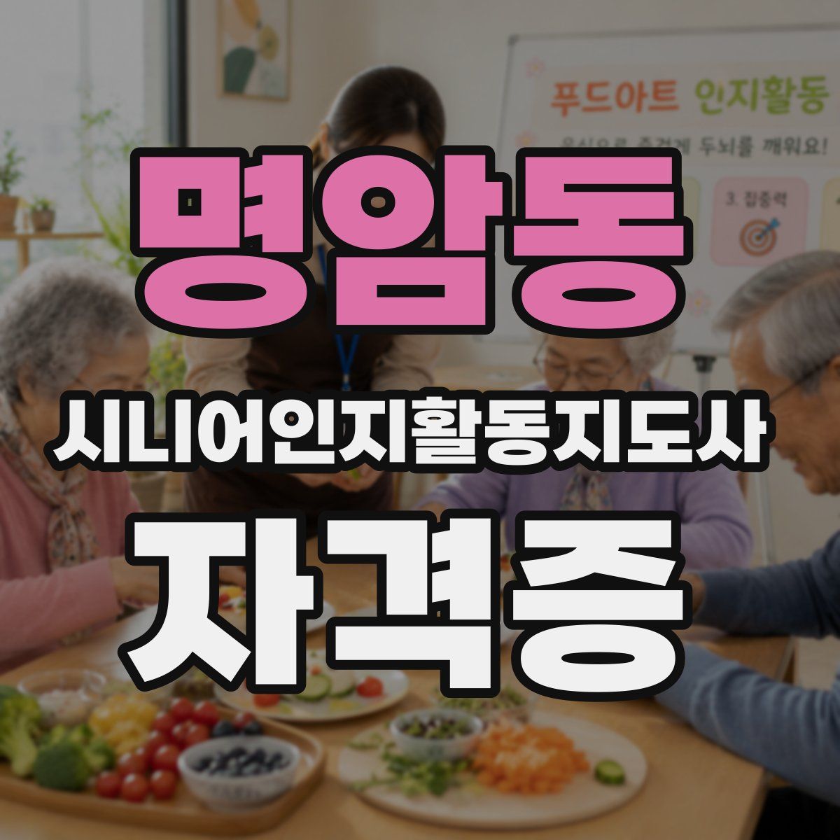명암동 시니어인지활동지도사 자격증