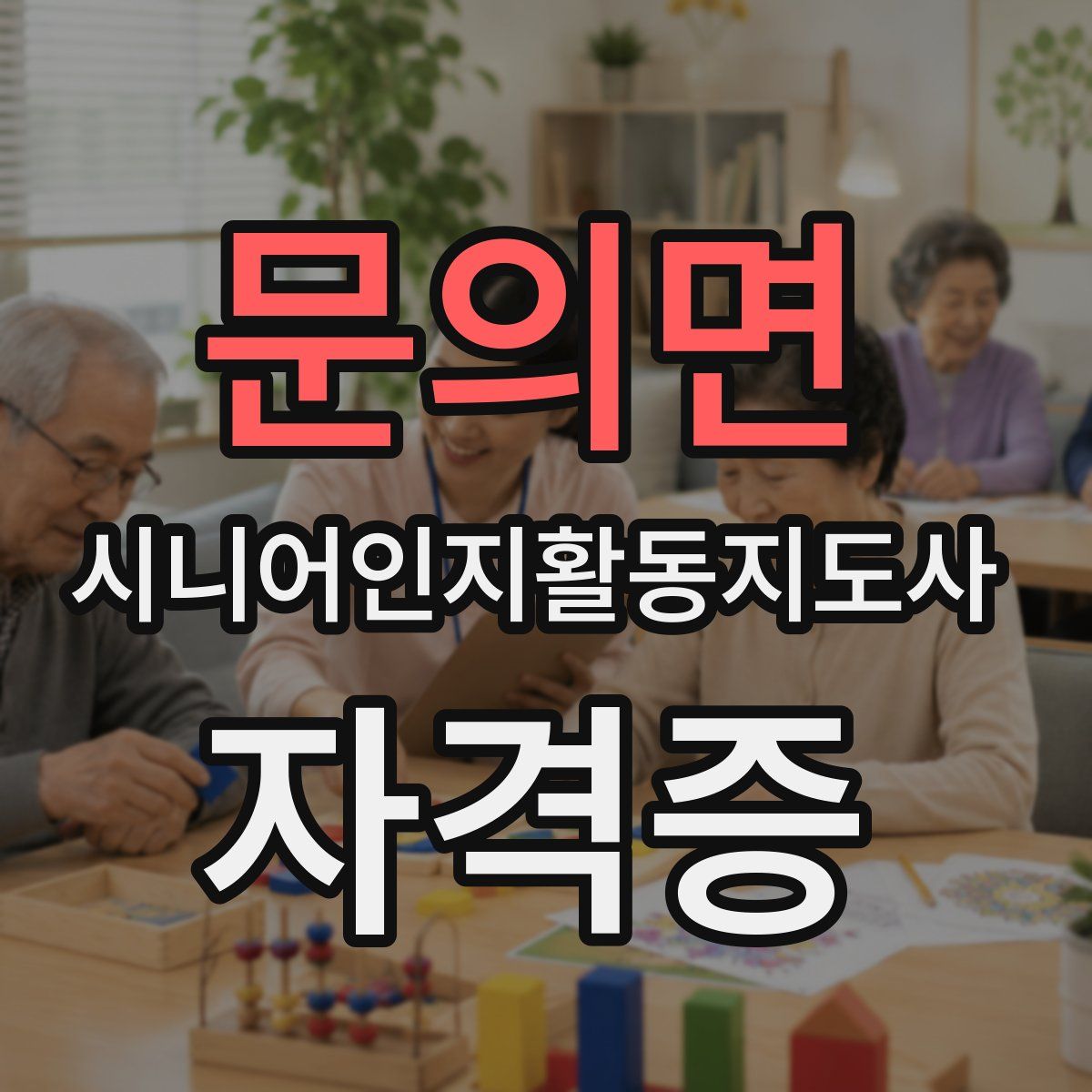 문의면 시니어인지활동지도사 자격증