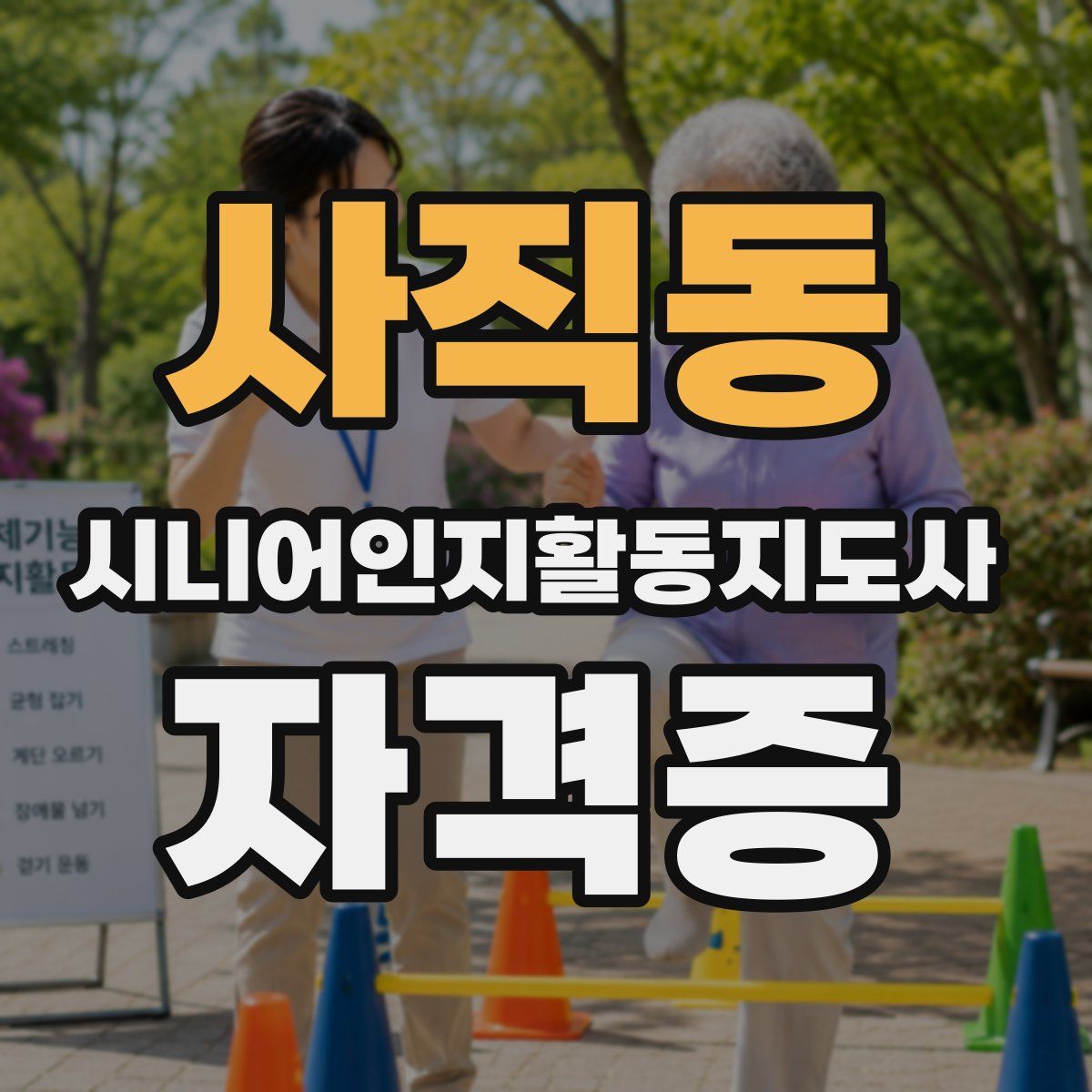 사직동 시니어인지활동지도사 자격증