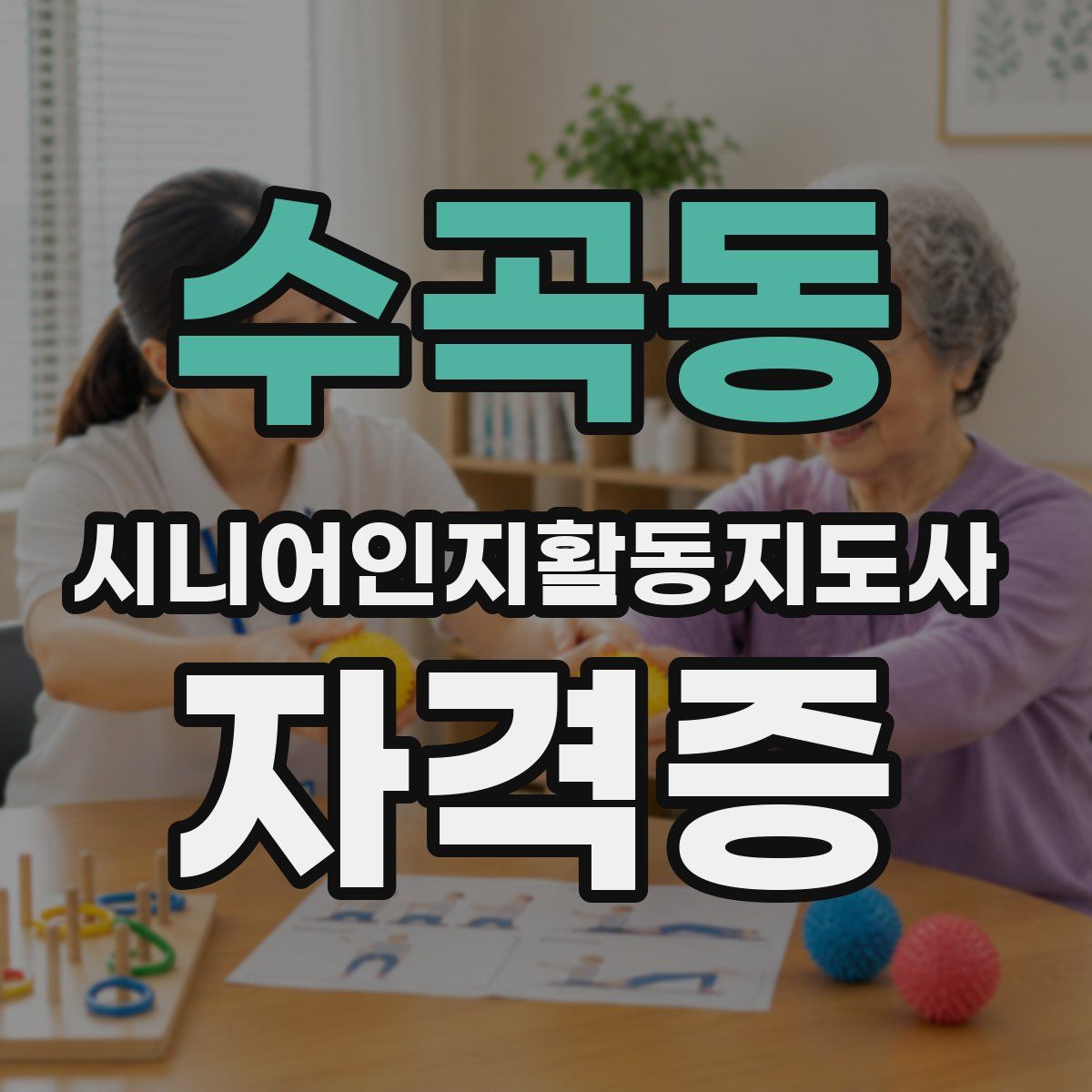 수곡동 시니어인지활동지도사 자격증