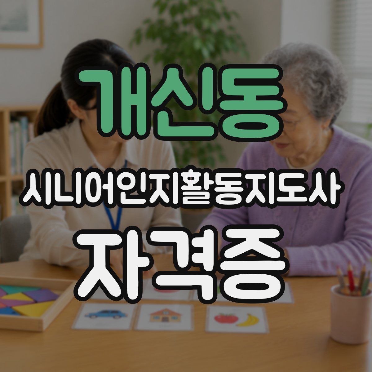 개신동 시니어인지활동지도사 자격증