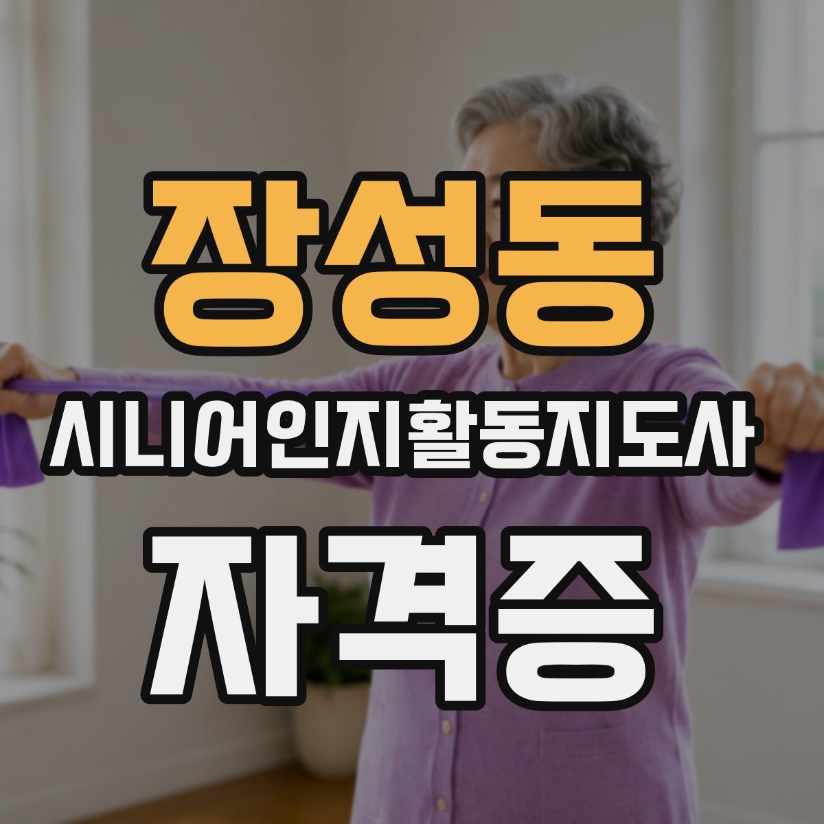 장성동 시니어인지활동지도사 자격증