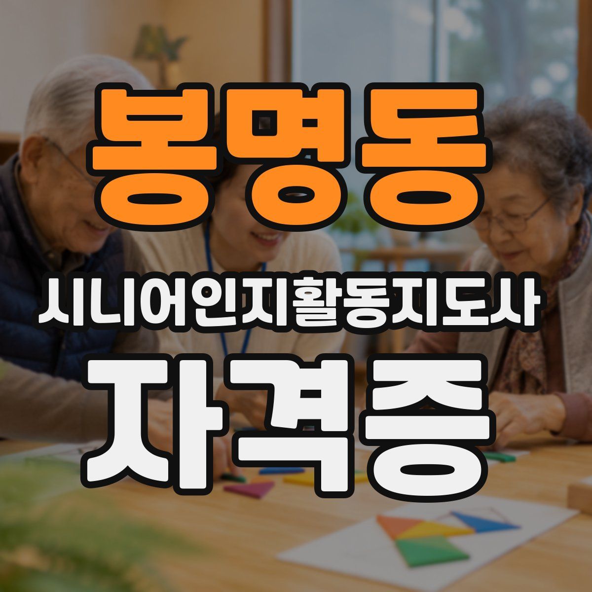 봉명동 시니어인지활동지도사 자격증