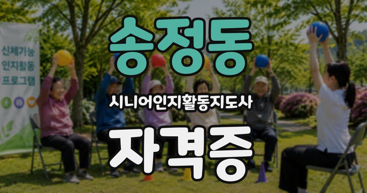 송정동 시니어인지활동지도사 자격증