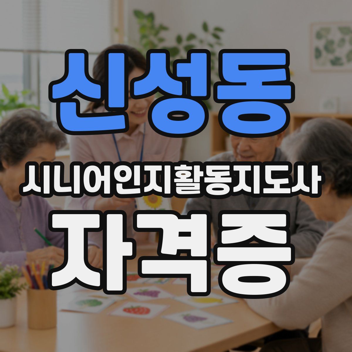 신성동 시니어인지활동지도사 자격증