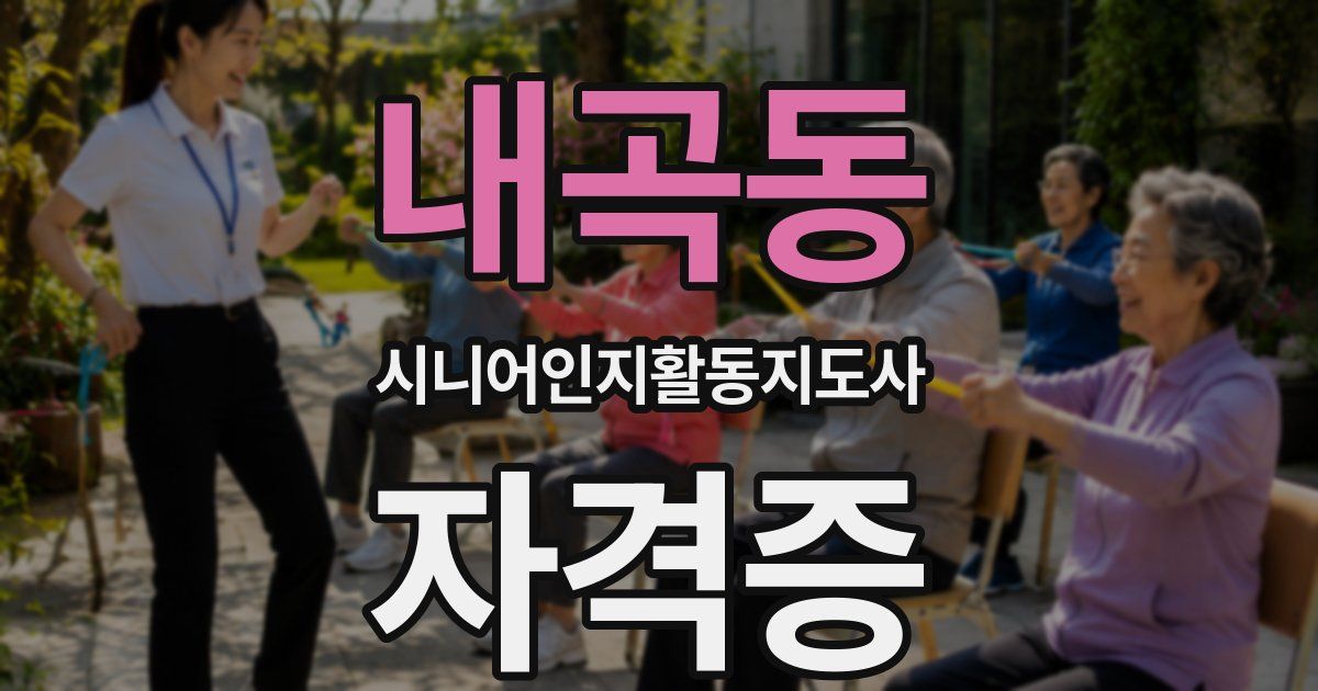 내곡동 시니어인지활동지도사 자격증