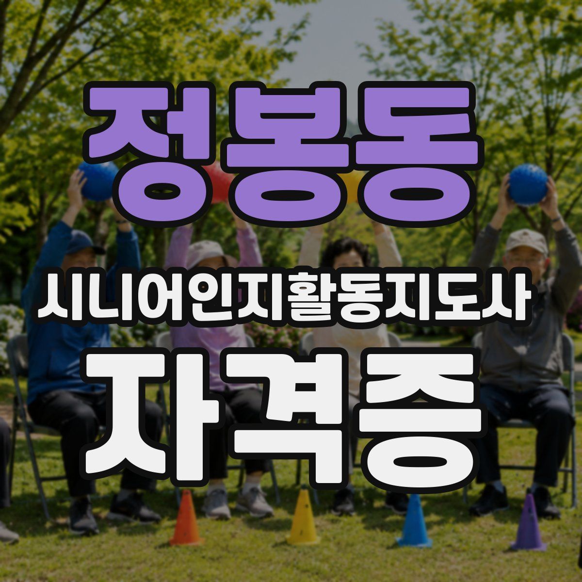 정봉동 시니어인지활동지도사 자격증