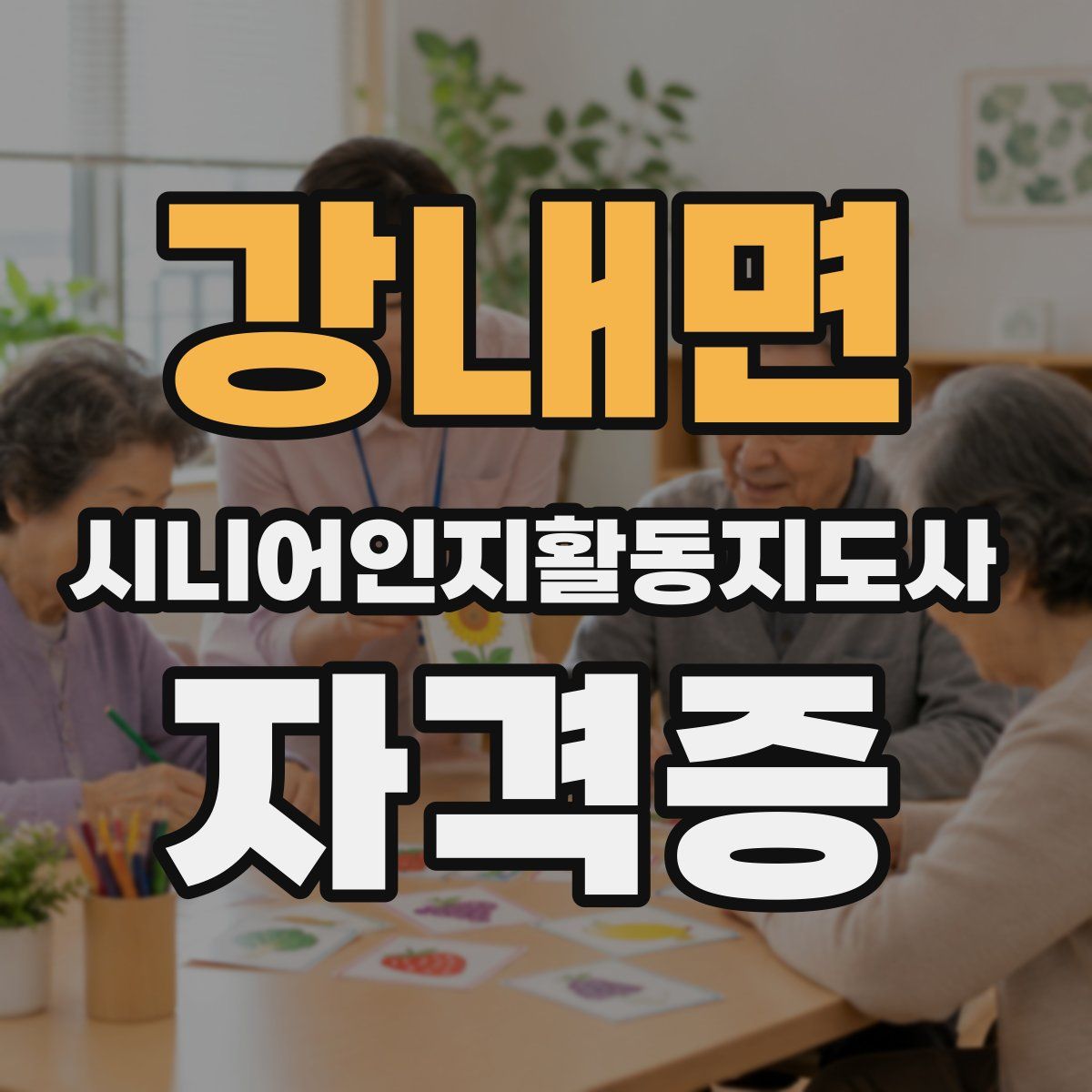 강내면 시니어인지활동지도사 자격증